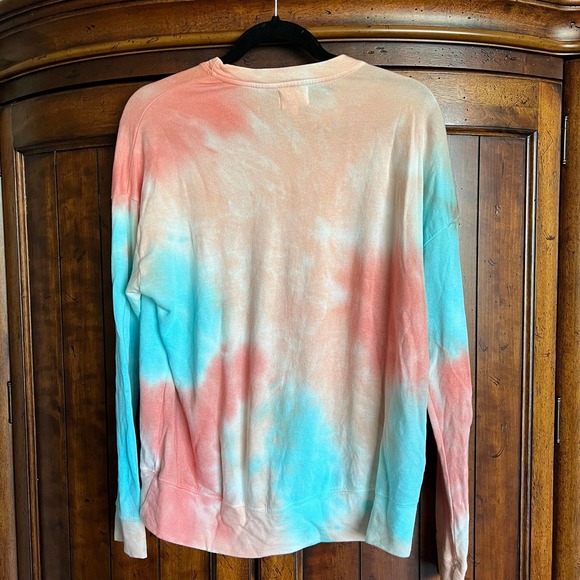 SUNDRY WOMEN'S MULTICOLOR TIE-DYE TERRY OVERSIZE SWEATSHIRT 1 S - Picture 5 of 10